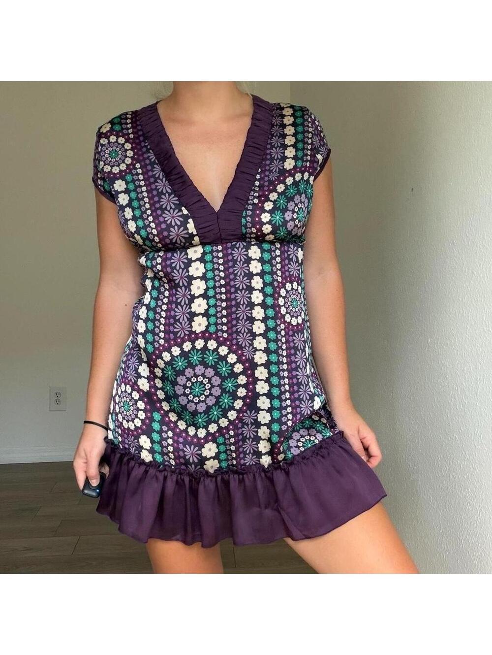 Y2K BOHO GLAM GROOVY DRESS